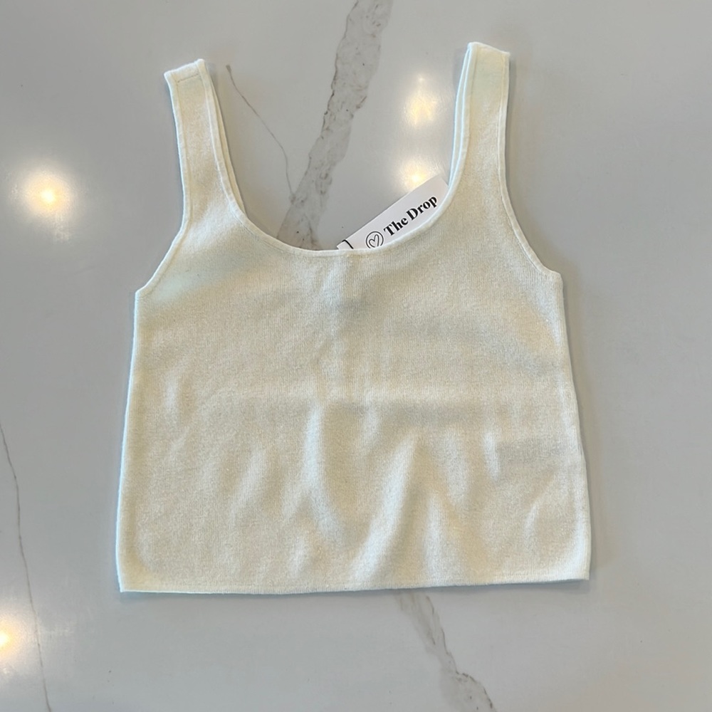 Cream Sweater Crop Top